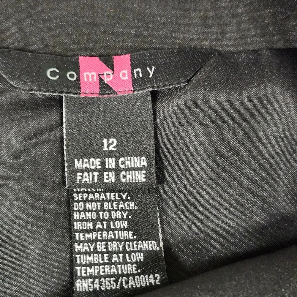 N Company Women's 12 Black Beaded Embroidered Pencil Skirt‎ Cocktail Dressy